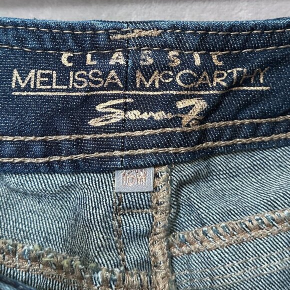 Melissa McCarthy Seven7 Dark Wash Crop Jeans Sz 16W - Picture 5 of 12